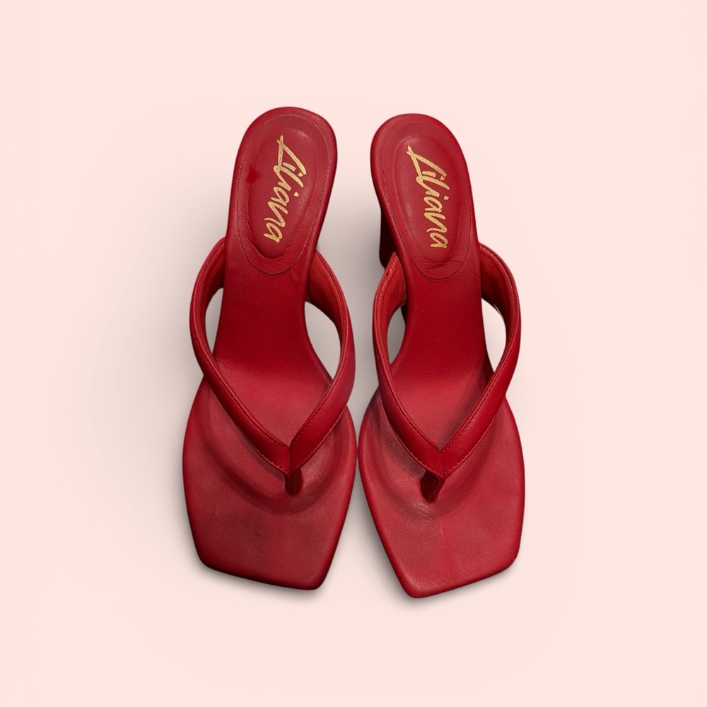 Liliana Bold Red Heeled Sandals